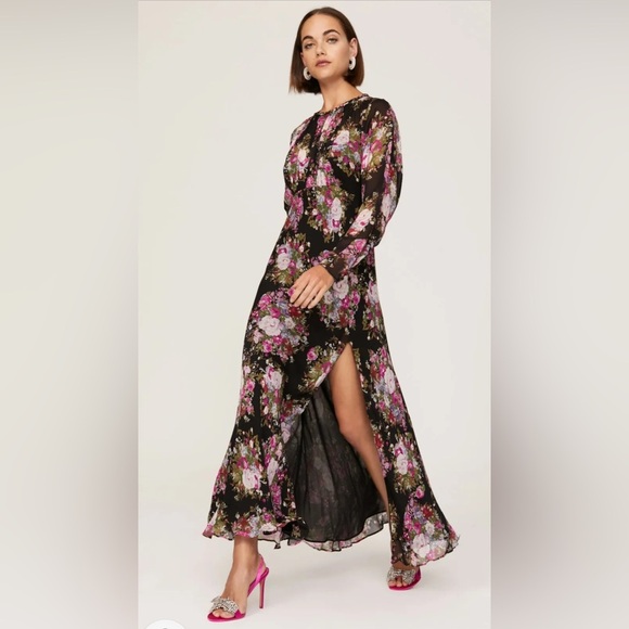 LoveShackFancy Daya Gown Floral Long Sleeve Maxi Dress size 6 - Picture 3 of 13